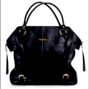 Timi & Leslie Black Leather Diaper Bag